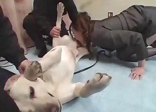 Sexy zoophile and a hot animal love each other