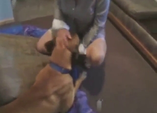 Blonde MILF couldn't resist this horny beast